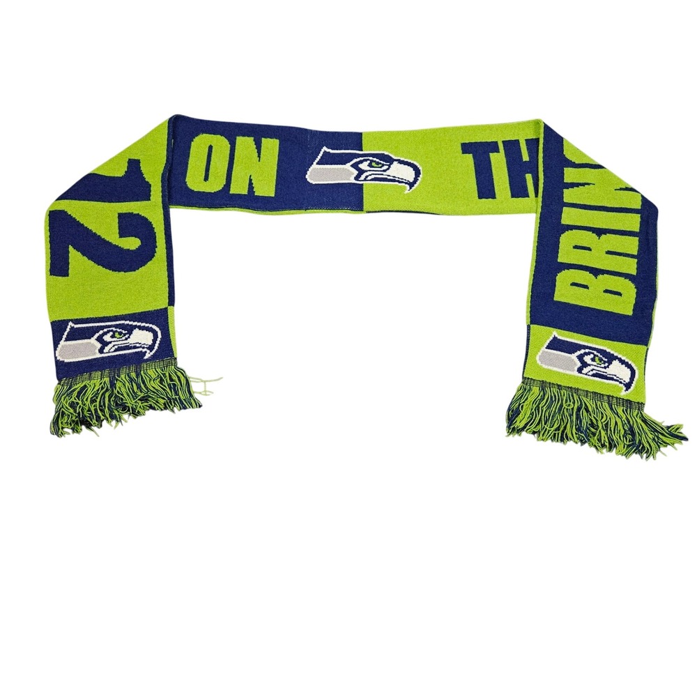 Seattle Seahawks Fan Scarf Green Blue NFL Football 12th Man Fangear NFL Playoffs